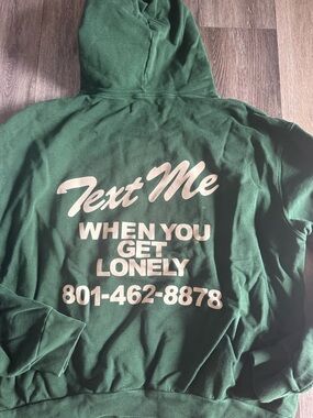LONELY GHOST Forest Green Hoodie